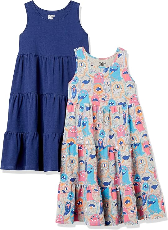 Monster Toddler/Girl's Sleeveless Tiered Dress