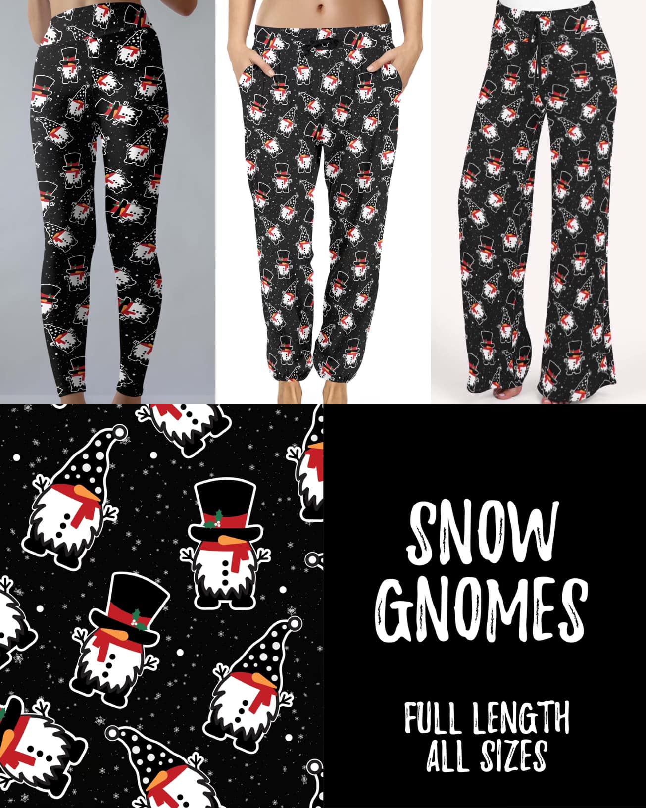 Snow Gnomes Leggings with Pockets (JAAM)