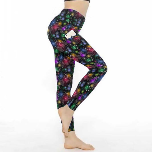 Snowflakes Leggings with Pockets (GD)