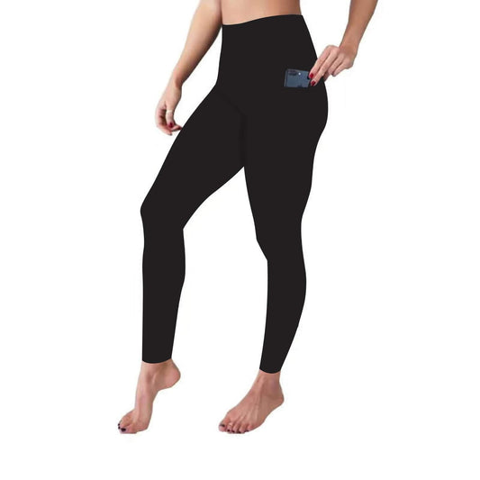 Solid Black Sport Pocket Leggings (JAAM)