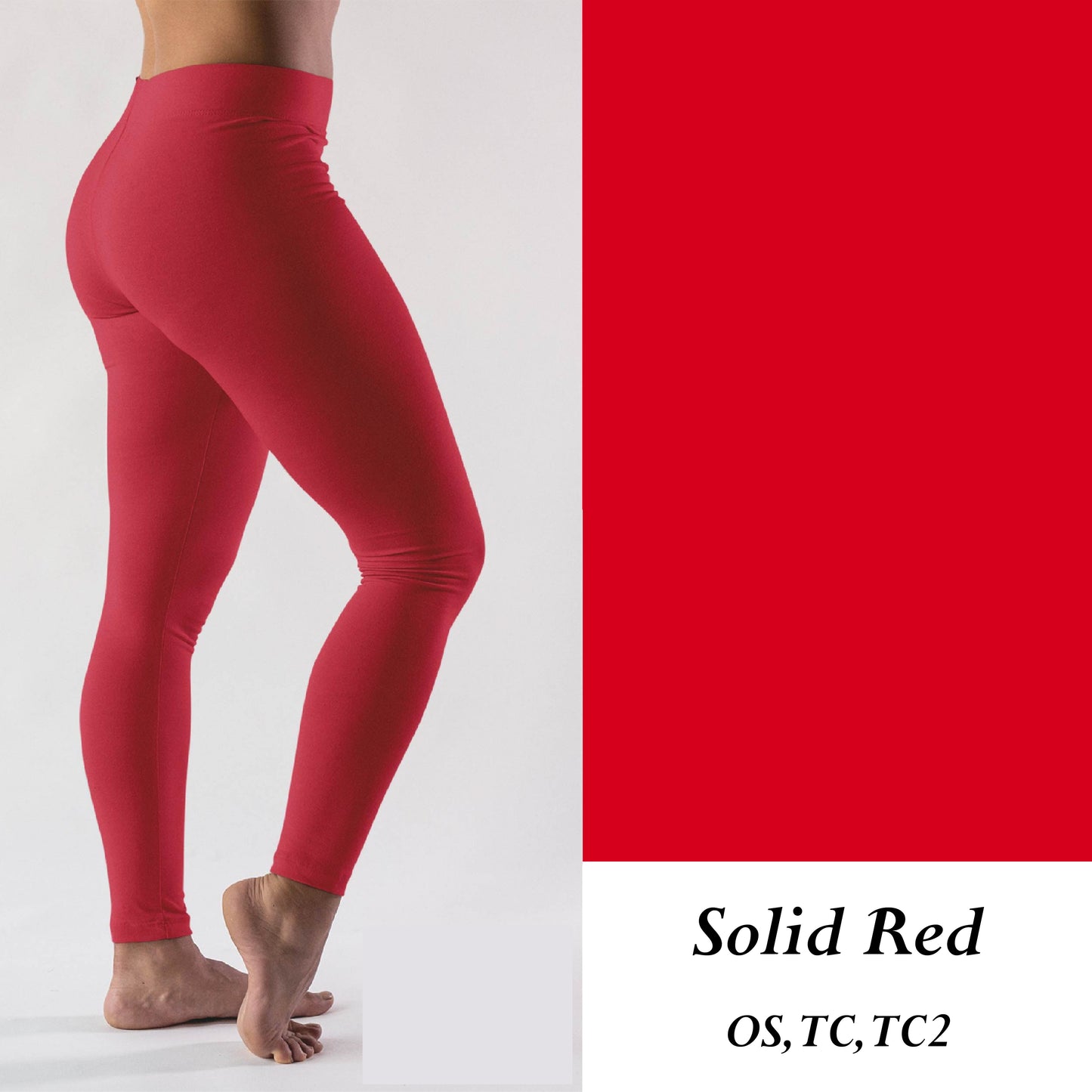 Solid Red Capri Leggings (JAAM)