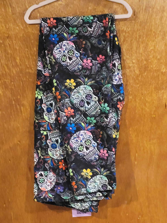 Sugar Skulls Leggings/Shorts with Pockets (TDL)