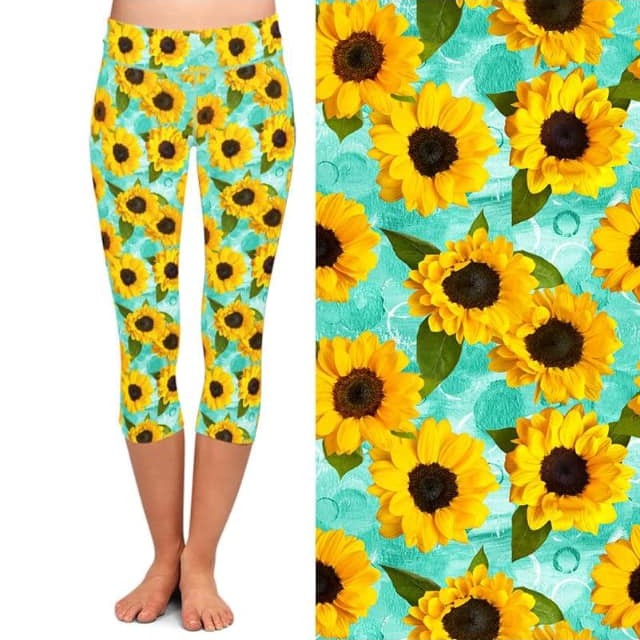 Sunflower Capri Leggings (AALM)