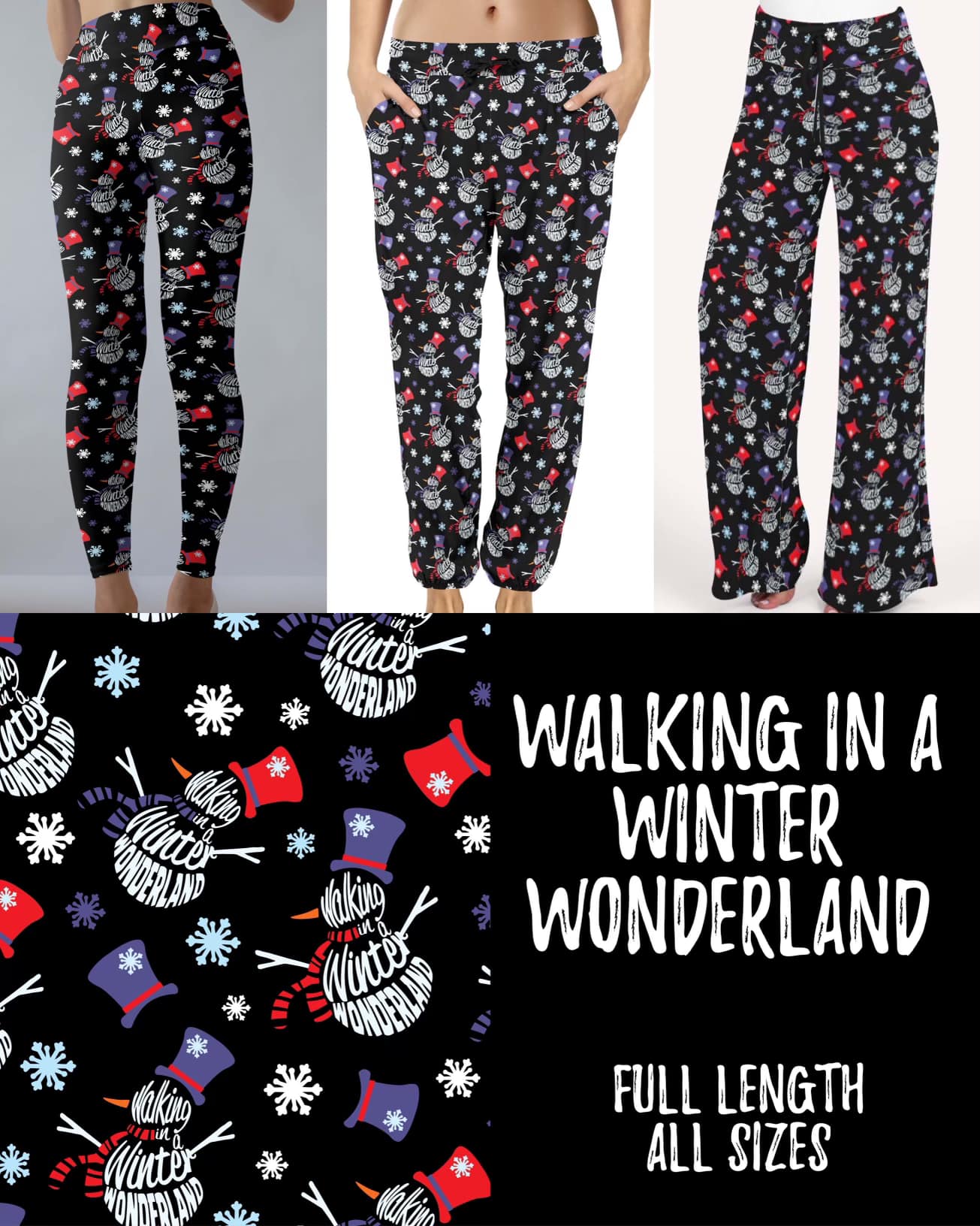 Walking in a Winter Wonderland Leggings with Pockets (JAAM)