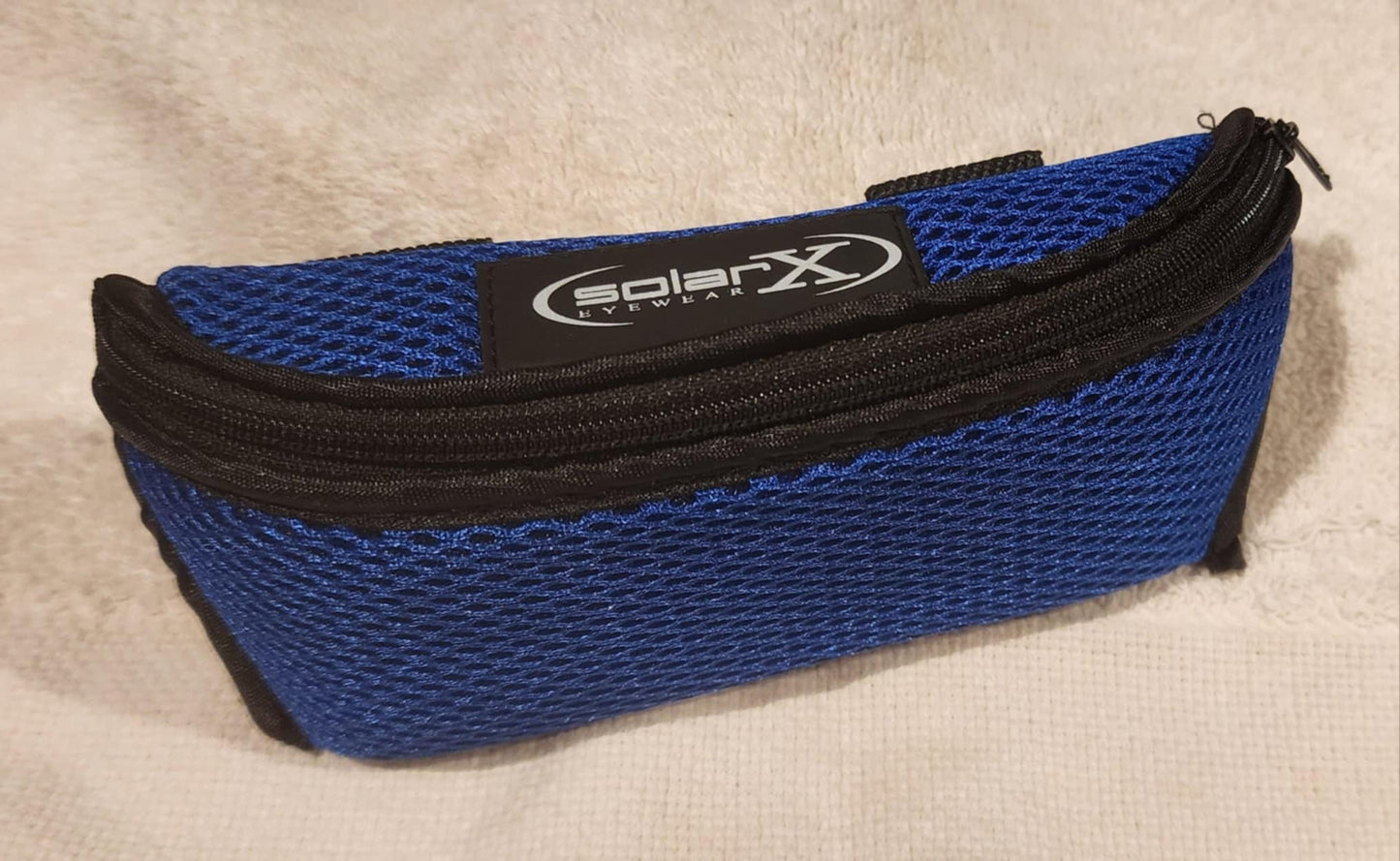 Blue Zippered Glasses Case