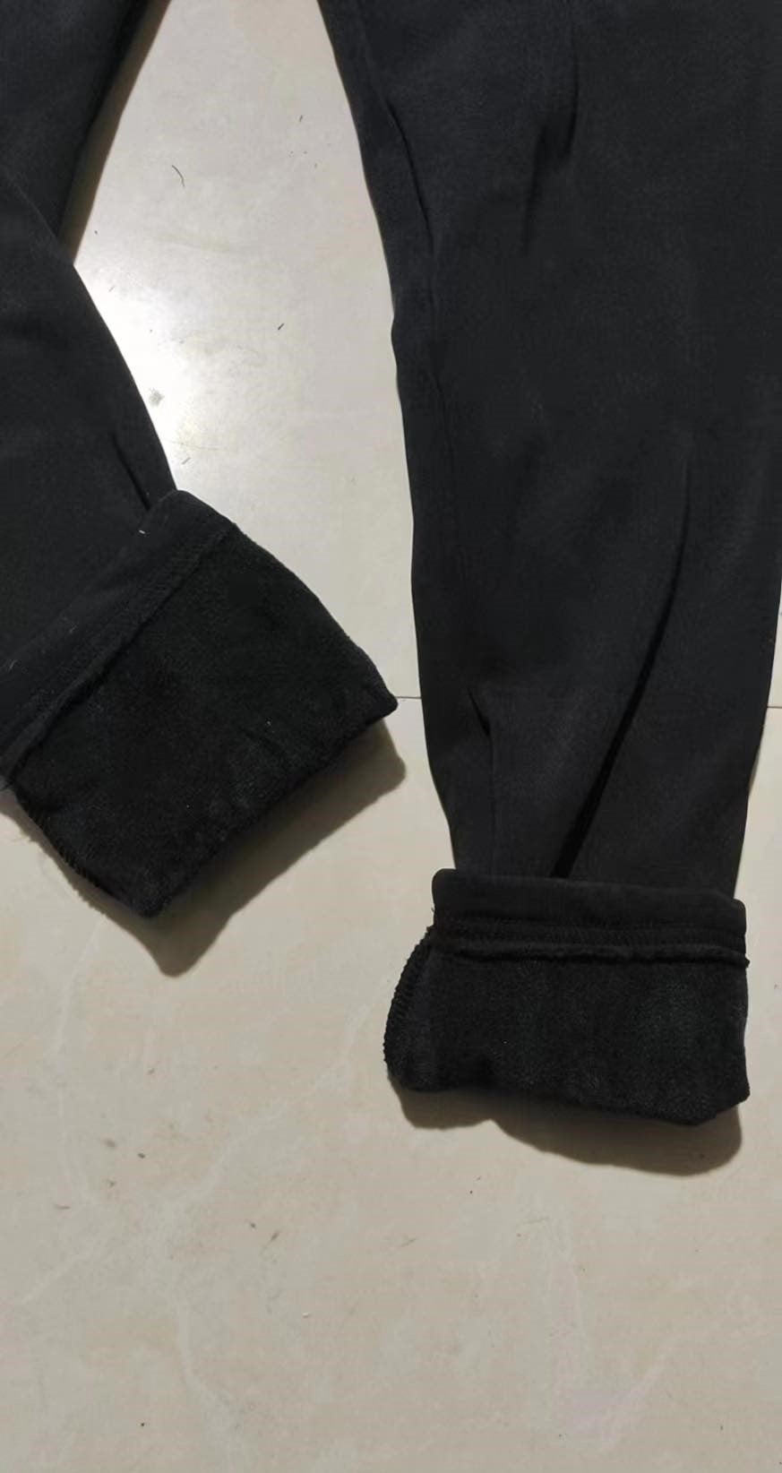 Solid Black Fleece Lined Leggings