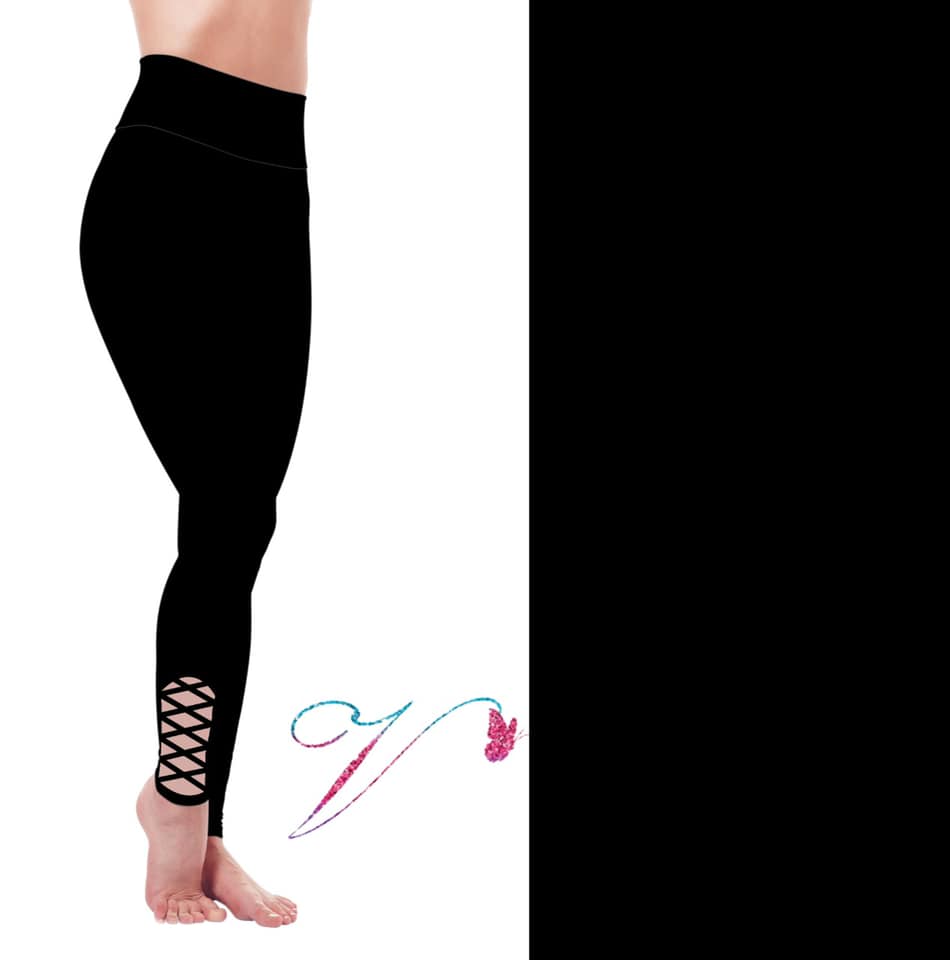 Black Criss Cross Leggings (LEB)