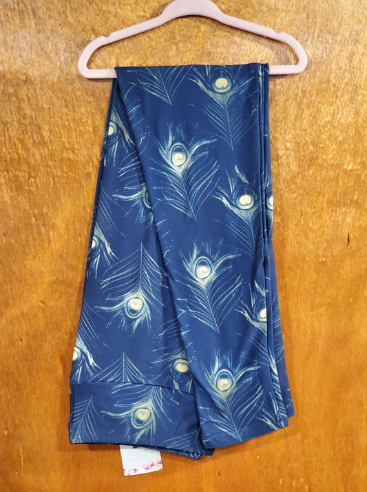 Gold Peacock Feathers Leggings (MHD)