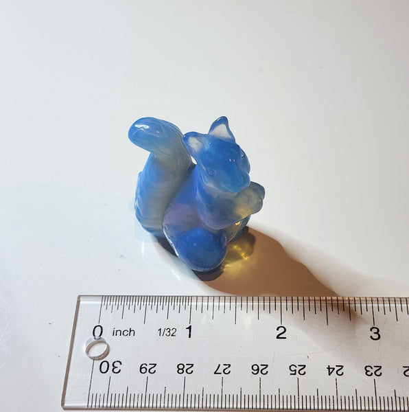 Opalite Squirrel Carving