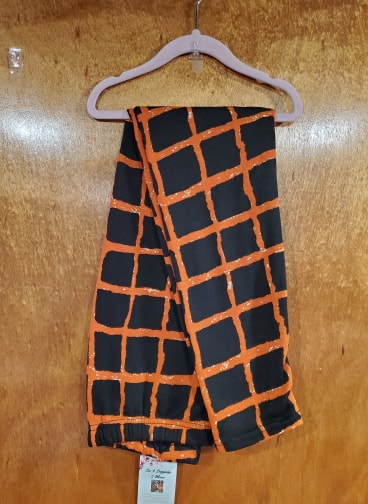 Orange & Black Faux Fur Lined