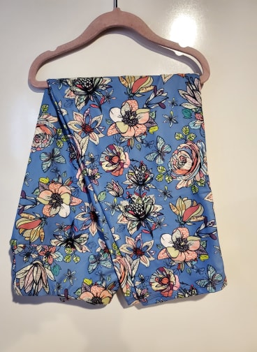 Blue Spring Floral Leggings (JAAM)