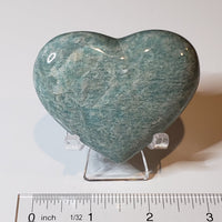 Amazonite Heart Carving