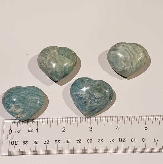 Amazonite Hearts