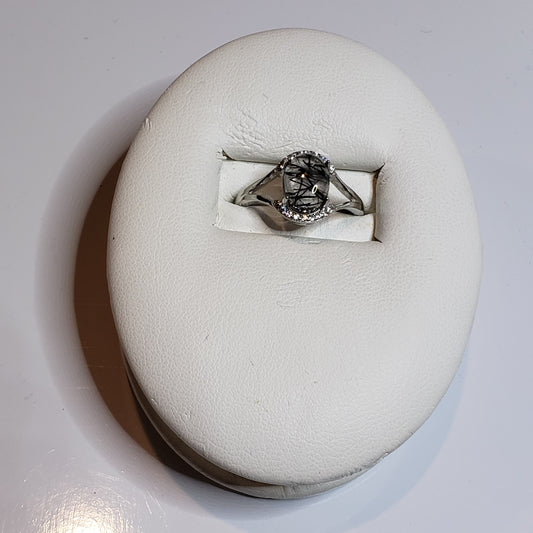Black Tourmaline 925 Silver Ring