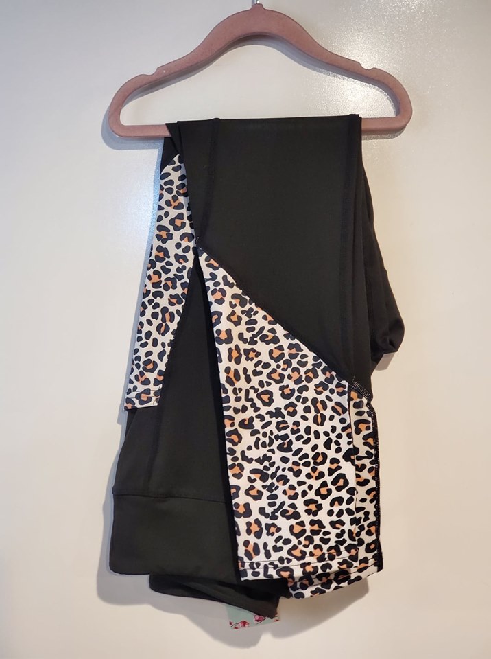 Black Leopard Active wear Legging PPD