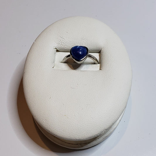 Blue Kyanite Heart 925 Ring