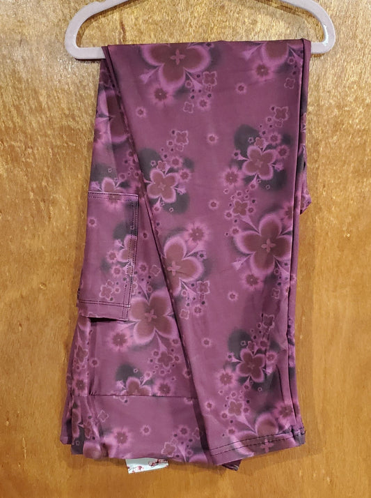 Burgundy Floral with Pockets (MB)