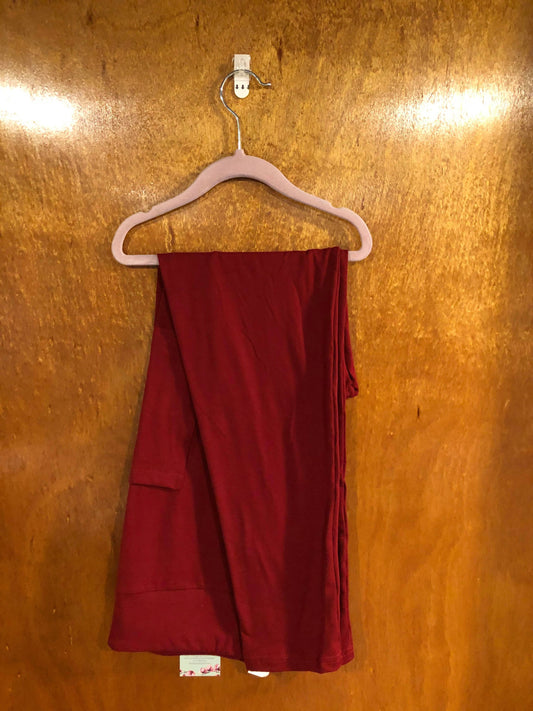 Solid Burgundy Leggings with Pockets (MMP)