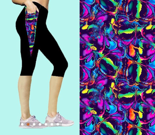 Colorgasm Pocket Capri Leggings (BFW)