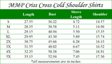 Teal Criss Cross Cold Shoulder Shirt (MMP)