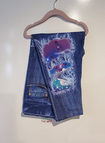 Daisies and Butterfly Denim Capri (LEB)