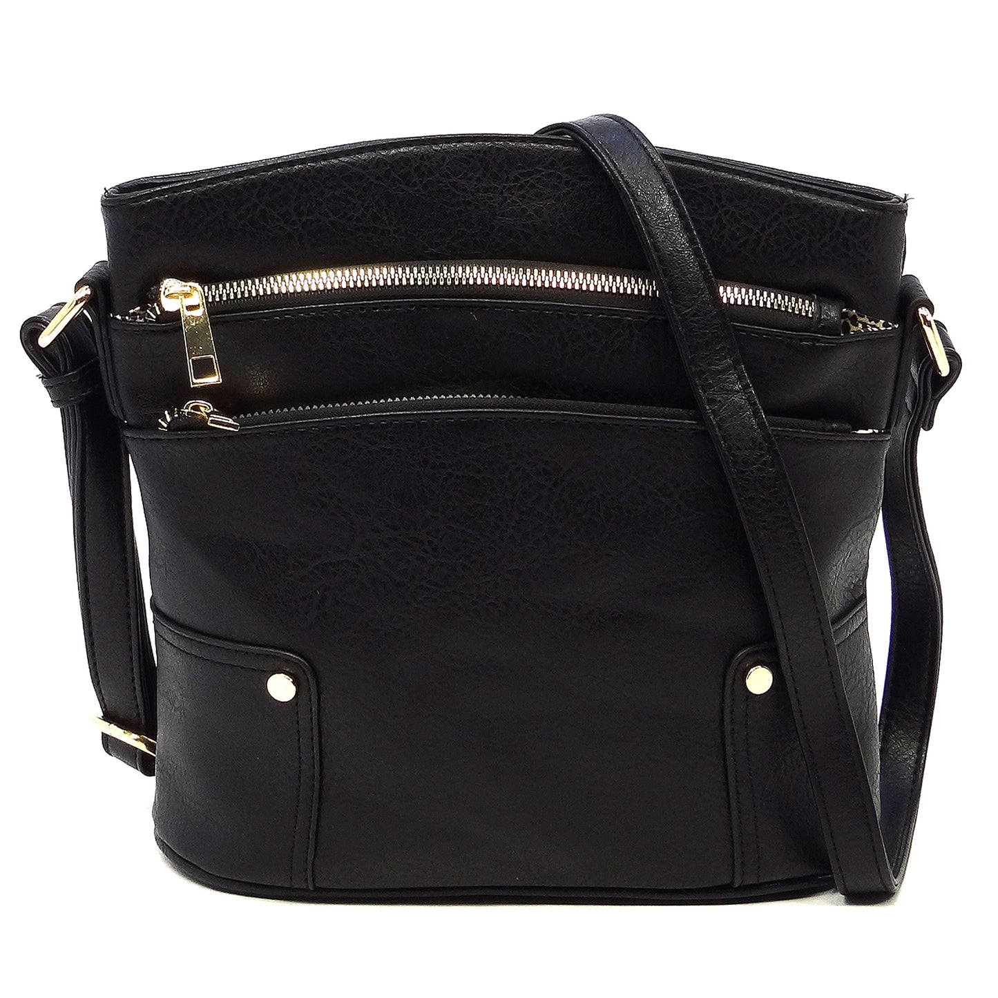 Multi Zip Pocket Crossbody Bag