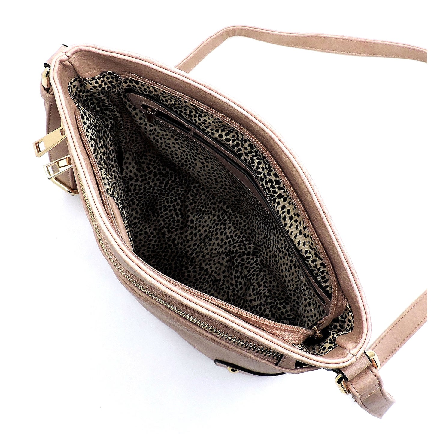 Multi Zip Pocket Crossbody Bag