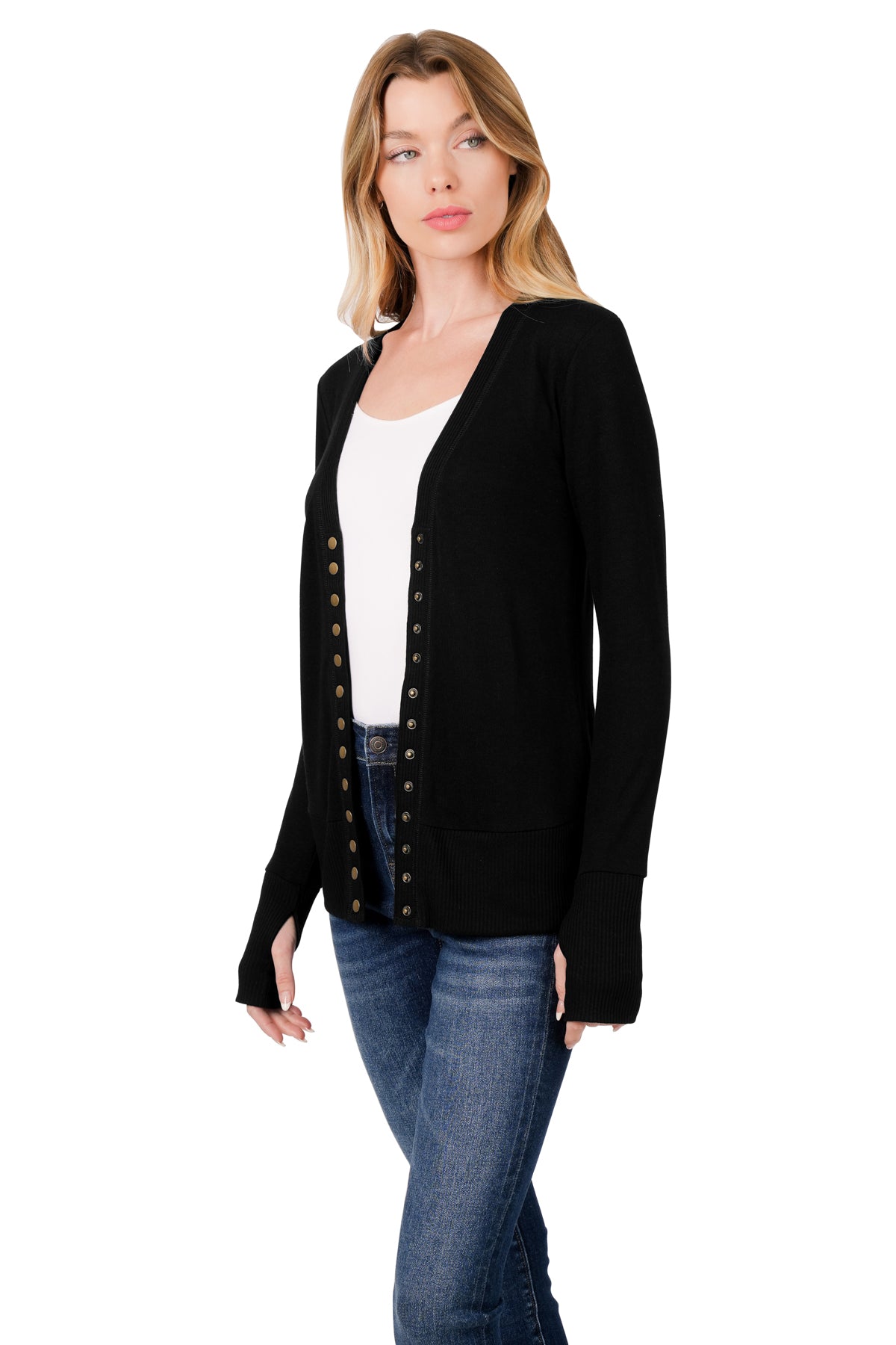 Black Thumbhole Cardigan