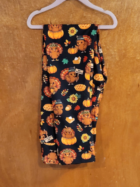 Happy Turkey Day Leggings with Pockets (CDW)