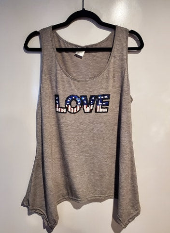 Gray Love Tank