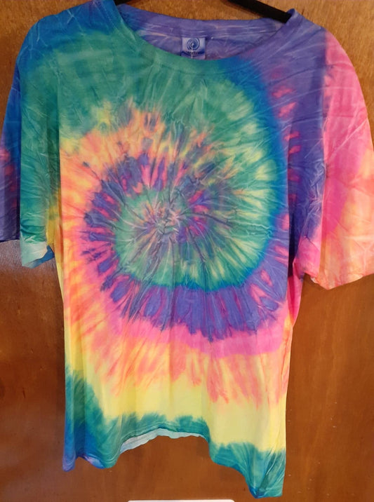 Neon tie dye shirt (L4L)