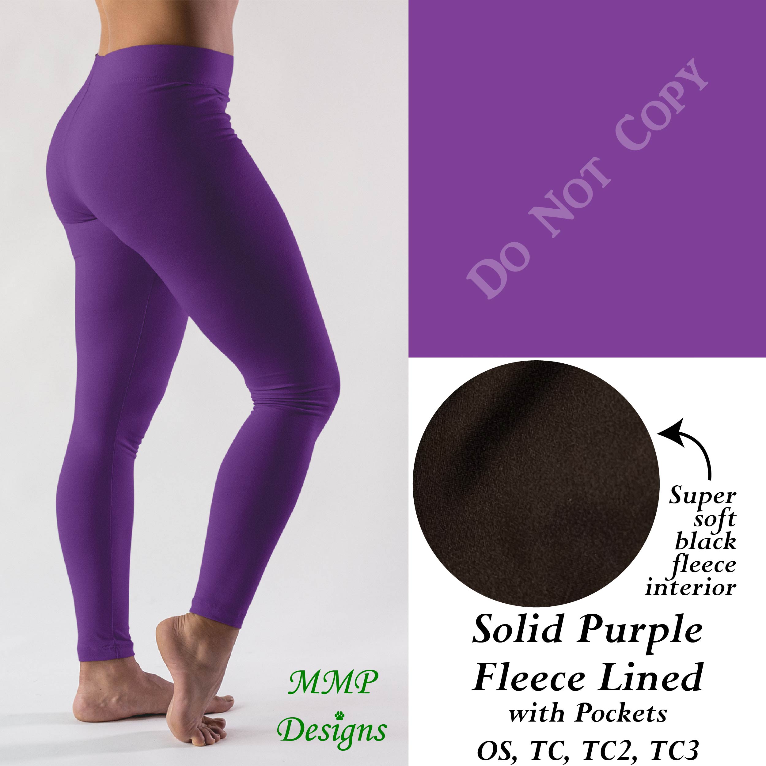 Purple fleece lined leggings store