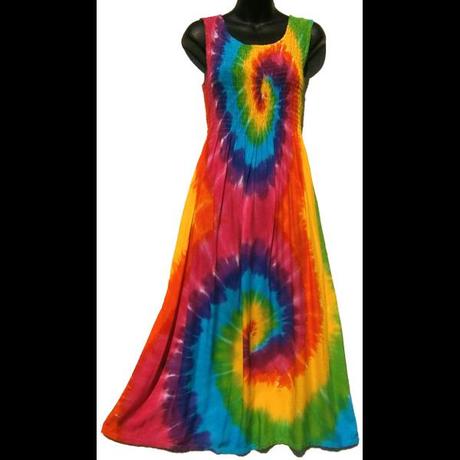 Rainbow Spiral Sarong Tank Dress