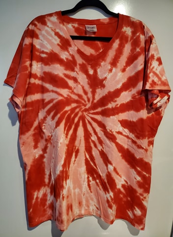 Red Spiral Tie Dye Shirt