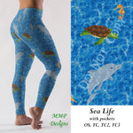 Sea Life Leggings with Pockets (MMP)
