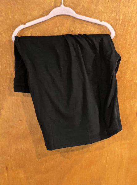 Solid Black Relax Fit Shorts (WW)