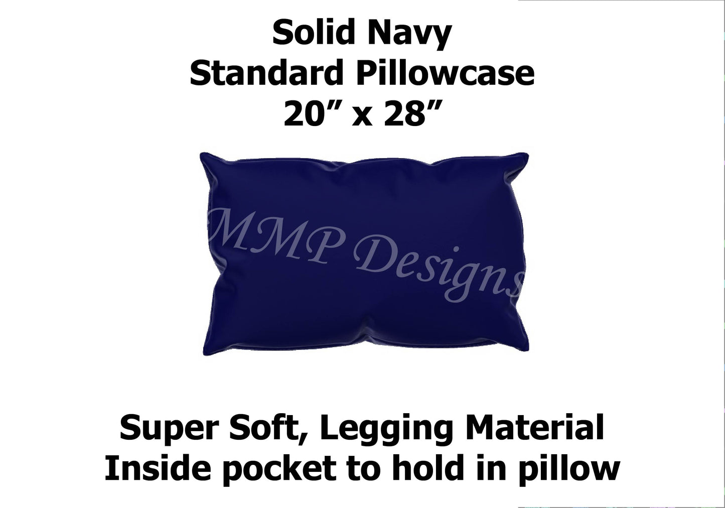 Solid Navy Pillowcase (MMP)