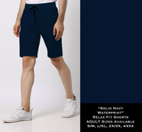 Solid Navy Relax Fit Shorts (WW)