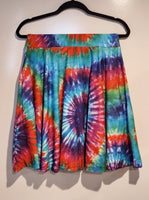 Spiral Tie Dye Swing Skirt with Pockets (R&R)