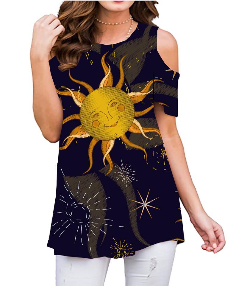 Happy Sun Cold Shoulder Shirt (R&R)