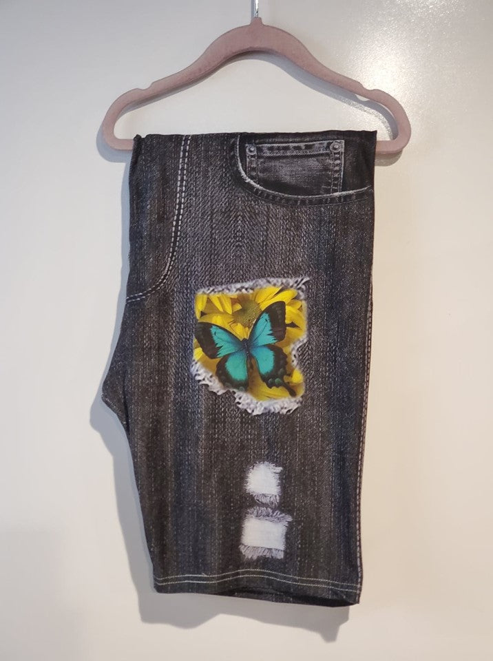 Sunflower Garden Denim Shorts (LEB)