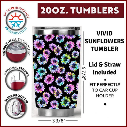 Vivid Sunflowers Tumbler (AR)