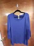 Blue Bell Sleeve Tunic with Side Lace