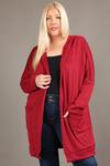 Red  hooded Cardigan BN